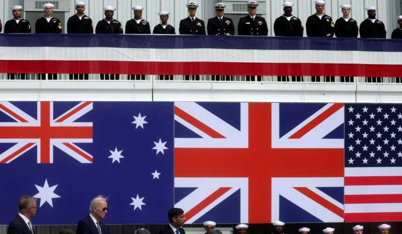 FILE PHOTO: U.S. President Biden meets with Australian PM Albanese and British PM Sunak at Naval Base Point Loma in San Diego