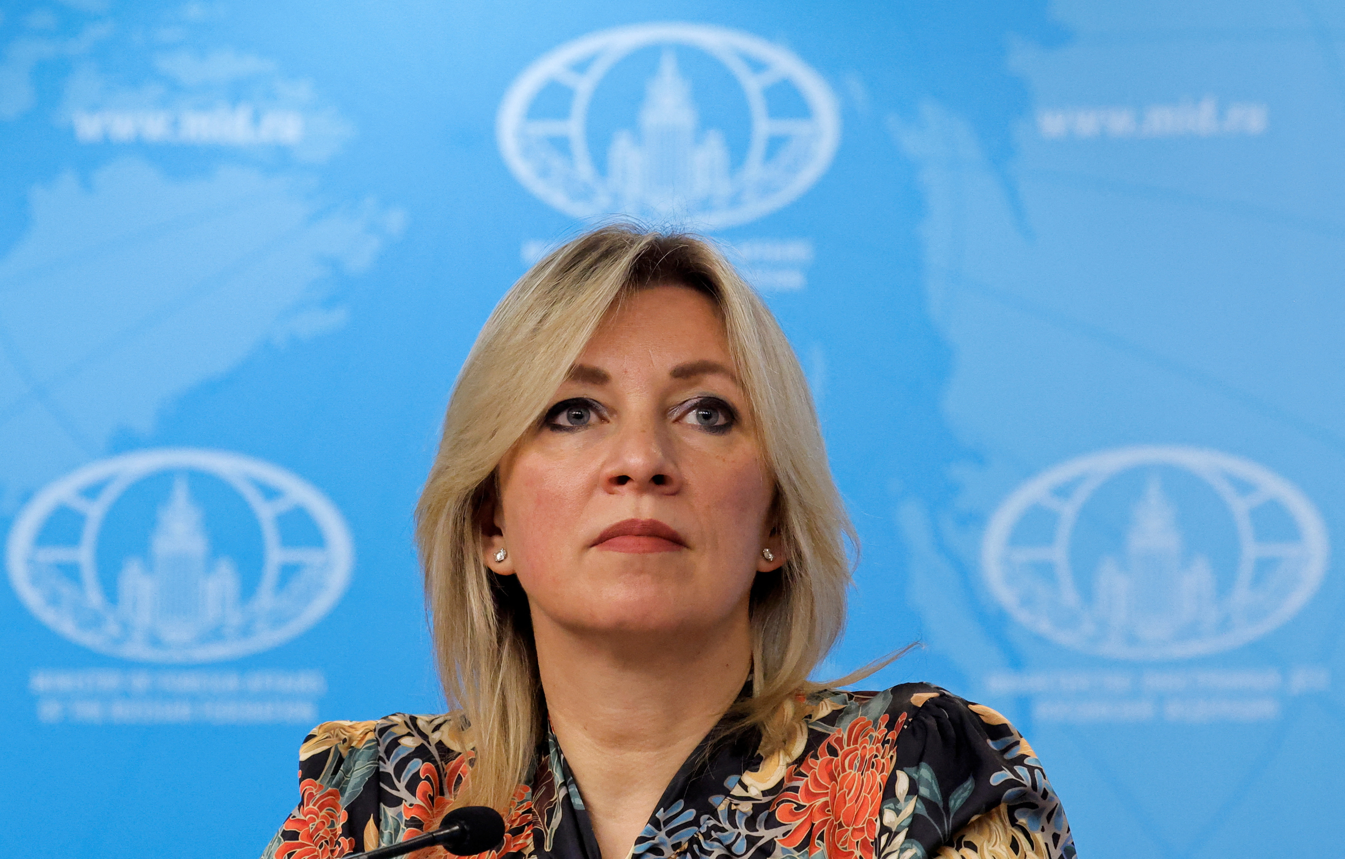 FILE PHOTO: Russian Foreign Ministry spokeswoman Zakharova attends a news conference in Moscow