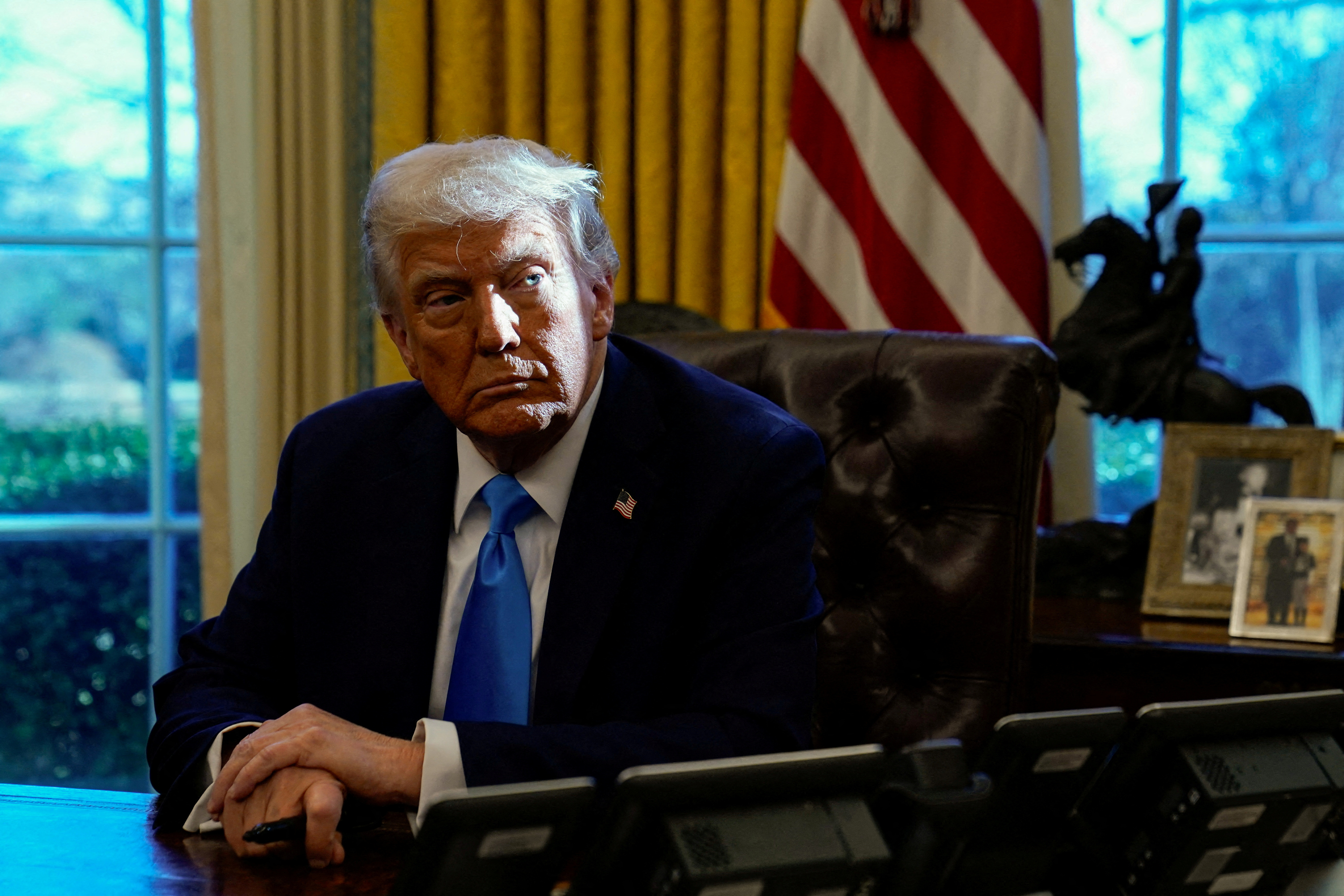 U.S. President Donald Trump at the Oval Office in the White House