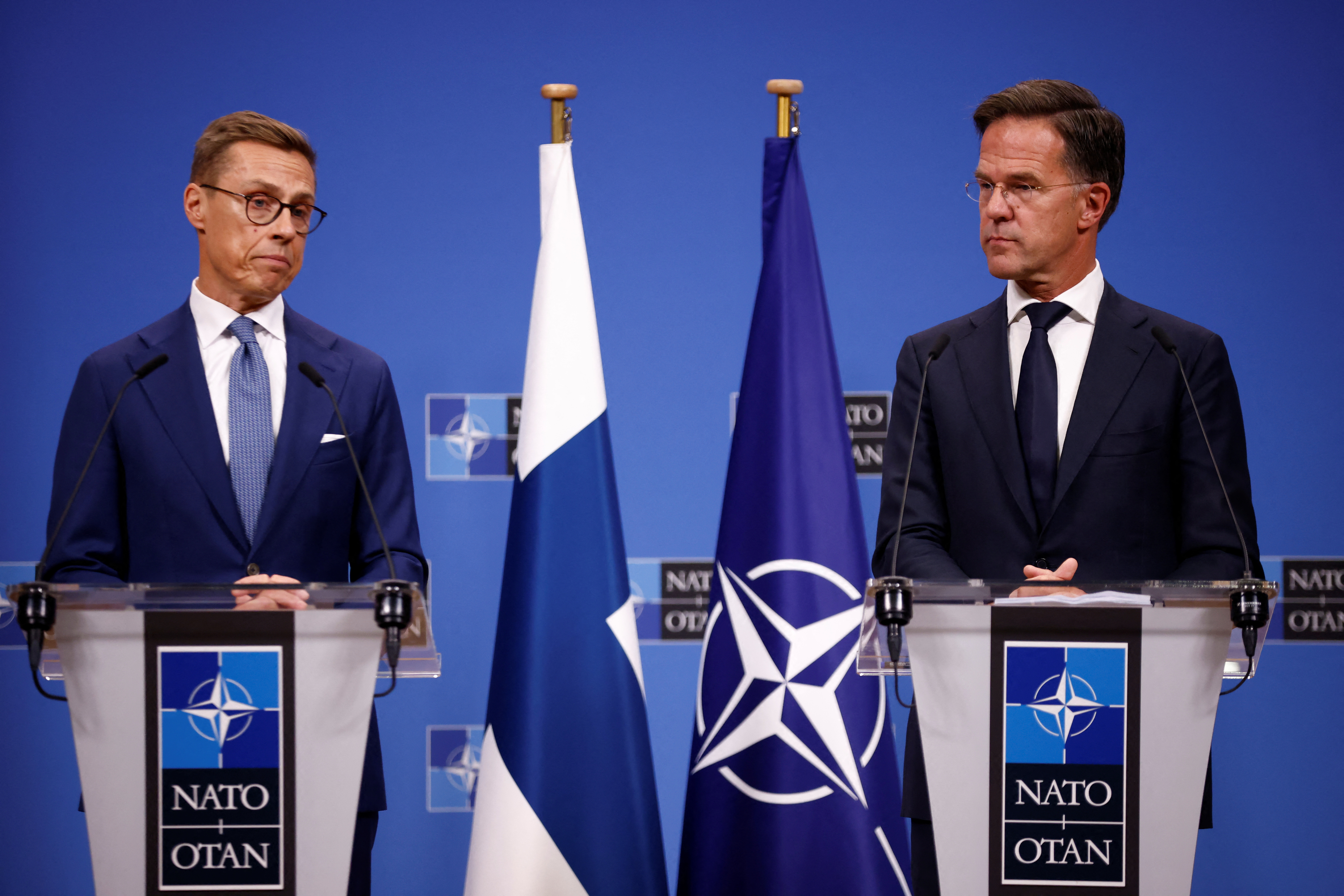 Finland's President Stubb meets with NATO's new Secretary General Rutte, in Brussels