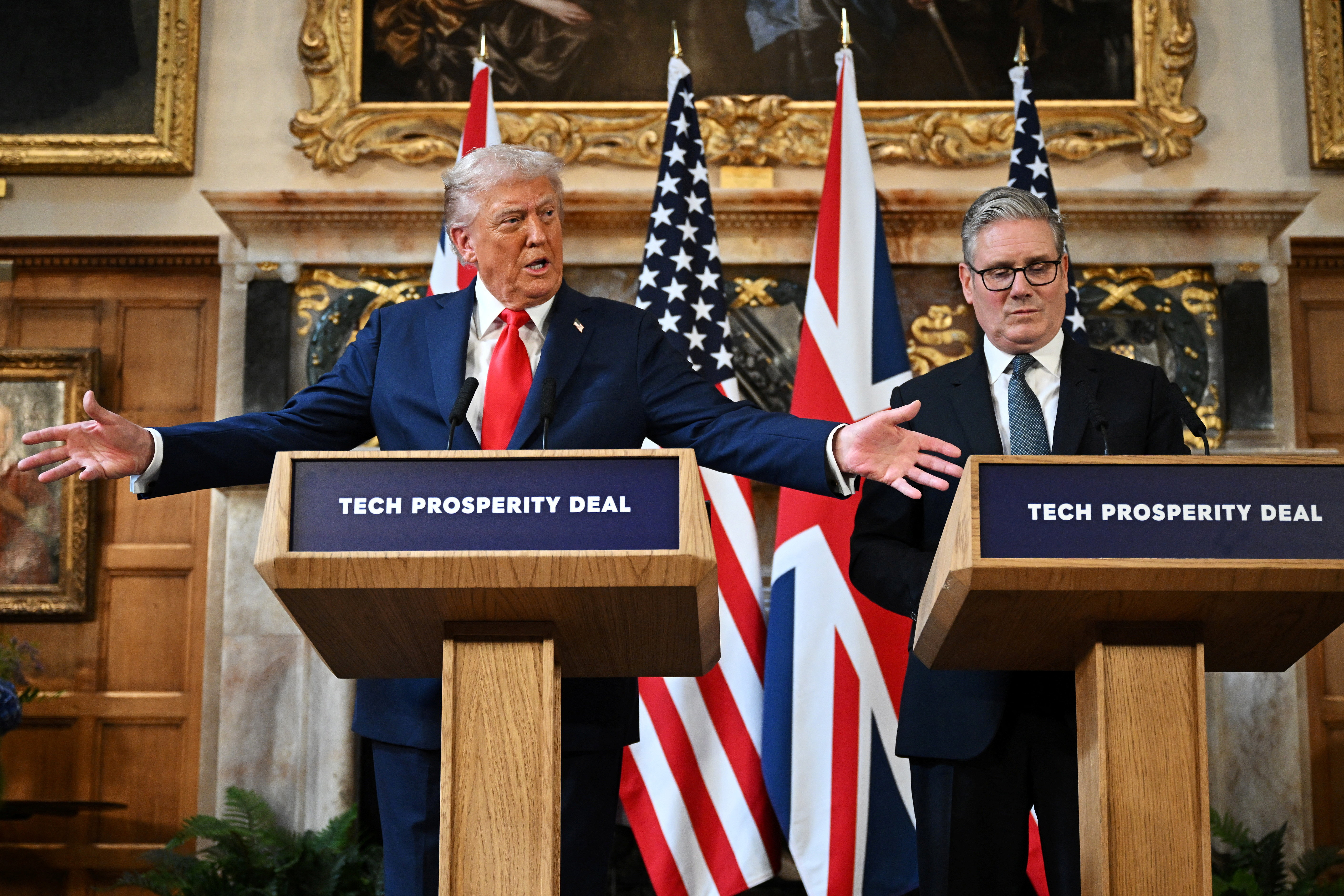 U.S. President Trump makes second state visit to Britain