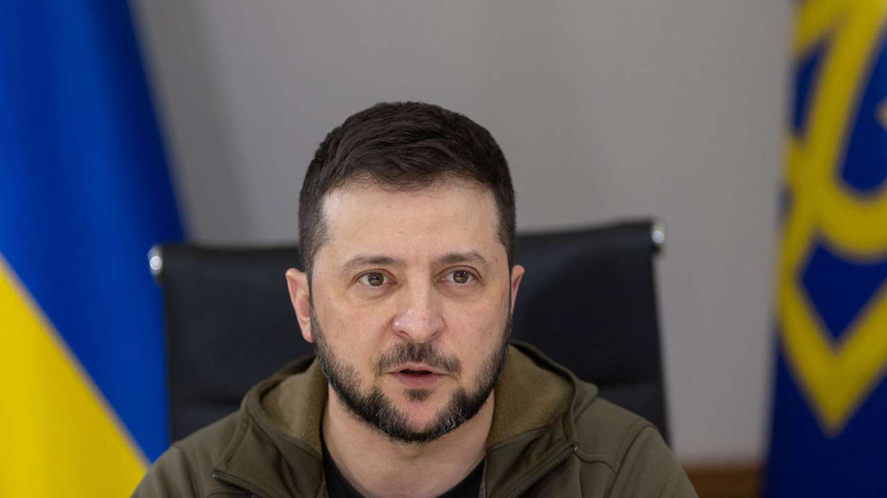 Ukraine's President Zelenskiy in Kyiv
