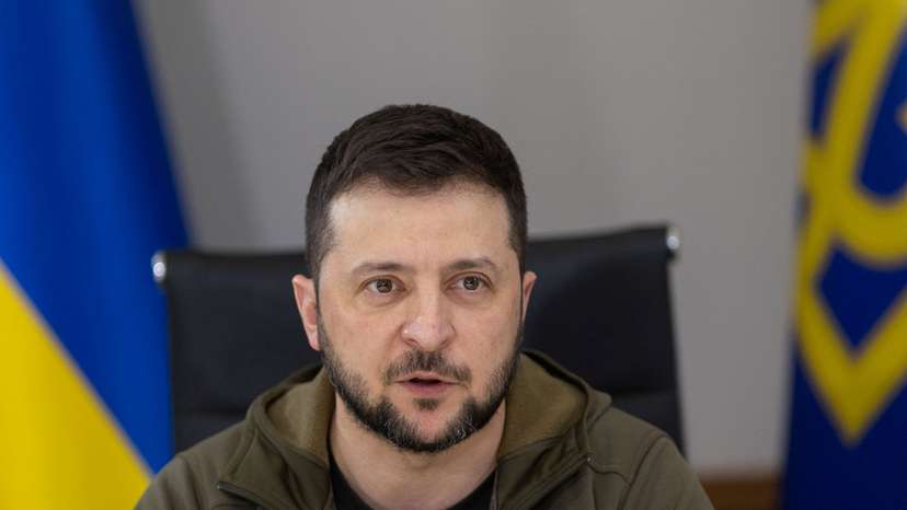 Ukraine's President Zelenskiy in Kyiv