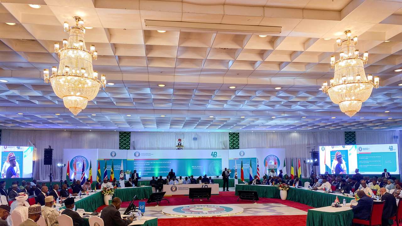 FILE PHOTO: West African leaders gather for Economic Community of West African States (ECOWAS) Head of States and Government meeting in Abuja