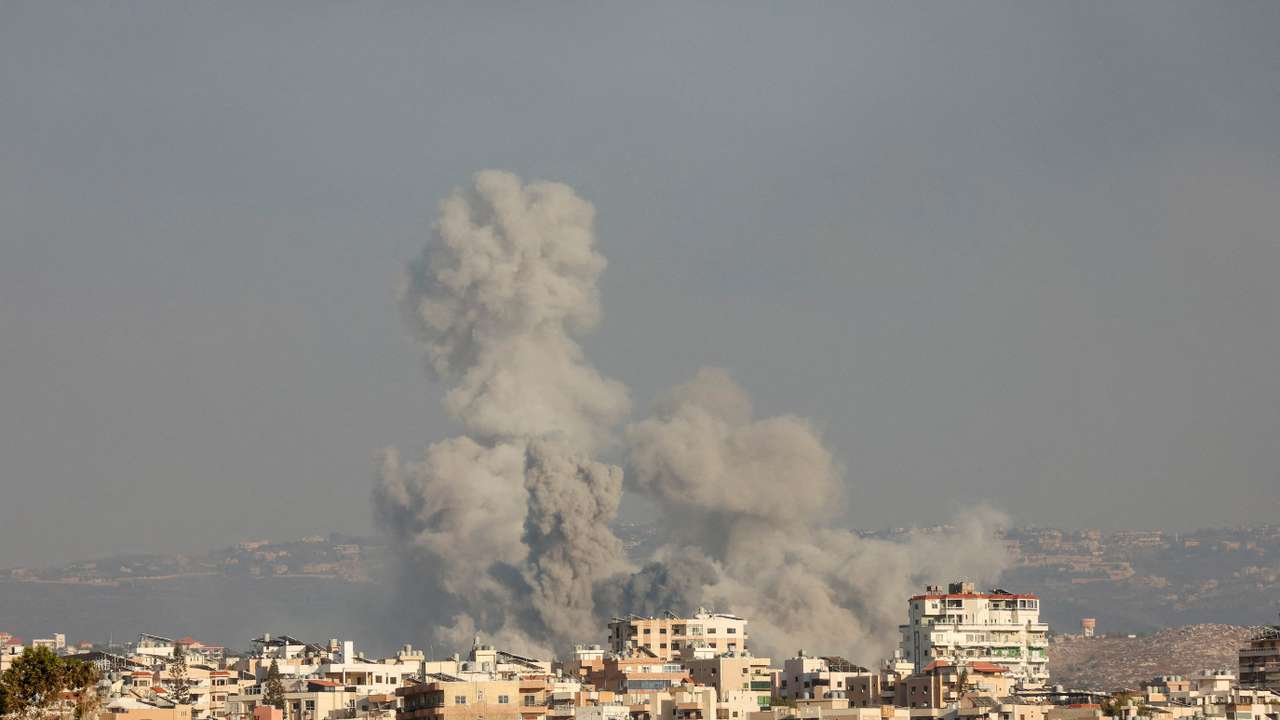 Smokes rise, amid ongoing cross-border hostilities between Hezbollah and Israeli forces, in Tyre