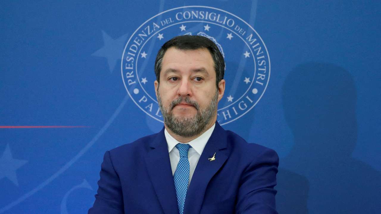FILE PHOTO: Italian Deputy PM Salvini attends news conference in Rome