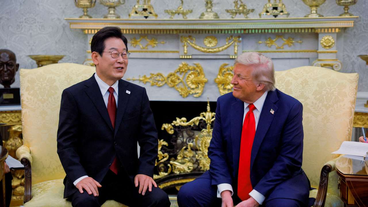 FILE PHOTO: South Korean President Lee Jae Myung visits Washington