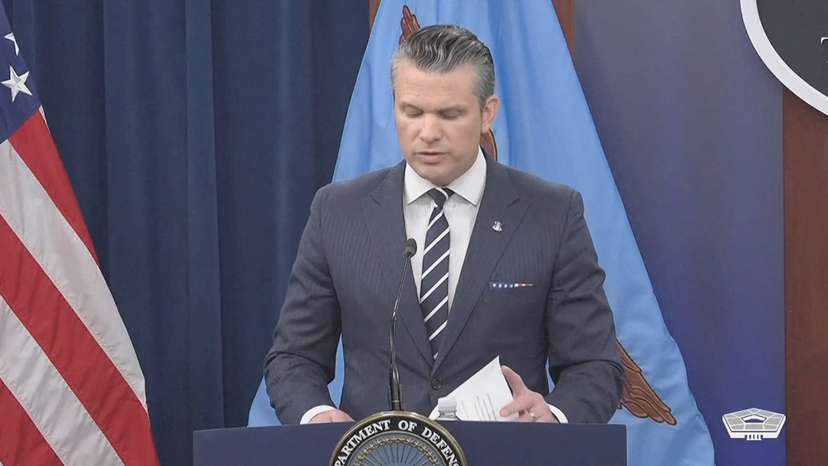 U.S. Defense Secretary Hegseth and Air Force chief hold briefing at Pentagon
