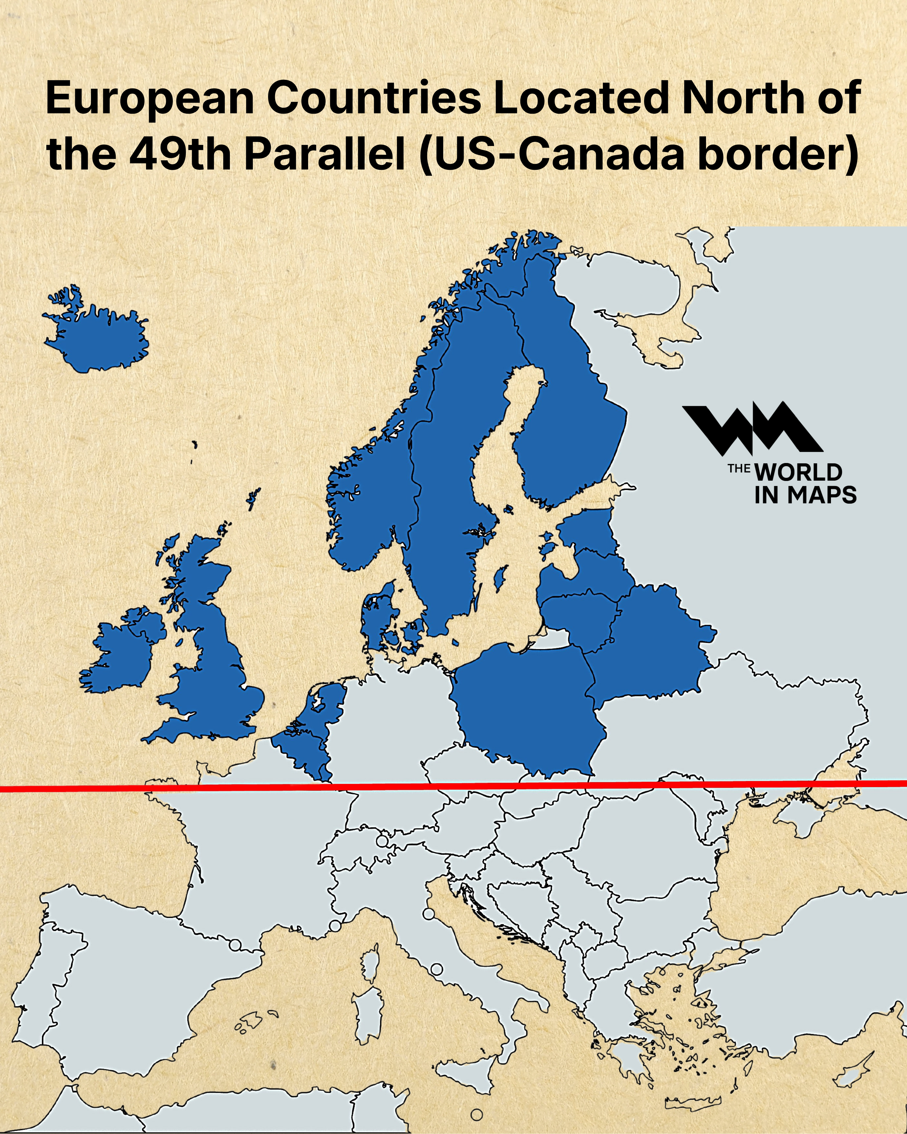 The countries sitting above the 49th parallel and why it matters now