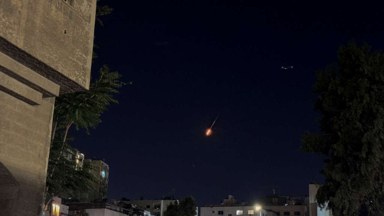 Projectile flies in the sky over Jordan