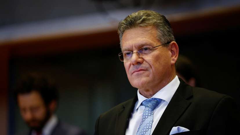 Maros Sefcovic faces a confirmation hearing before the European Parliament's international trade and constitutional affairs committees, in Brussels