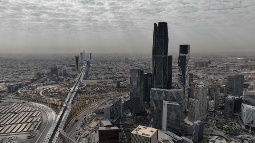 FILE PHOTO: A drone view shows cityscape in Riyadh