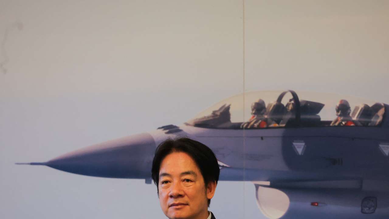 Taiwan's President Lai Ching-te visits soldiers and air force personnel in Hualien