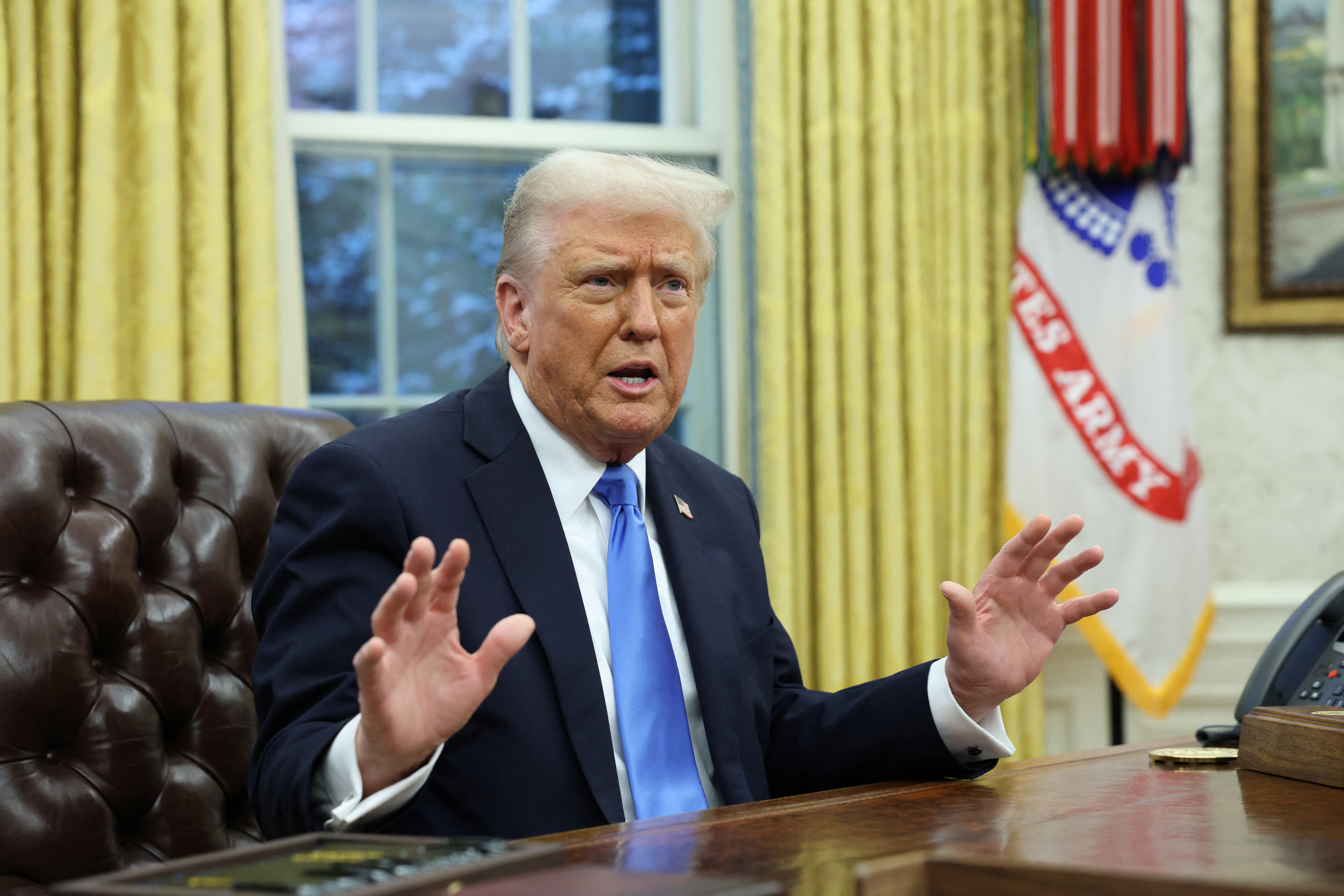 U.S. President Donald Trump at the Oval Office