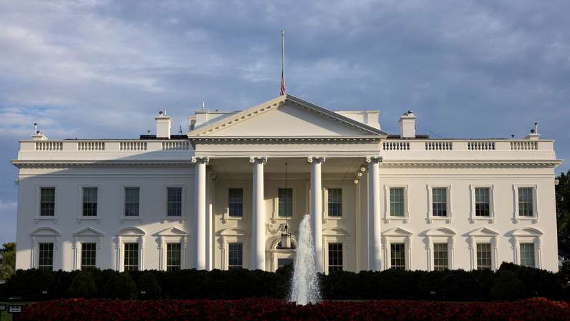A view of the White House in Washington