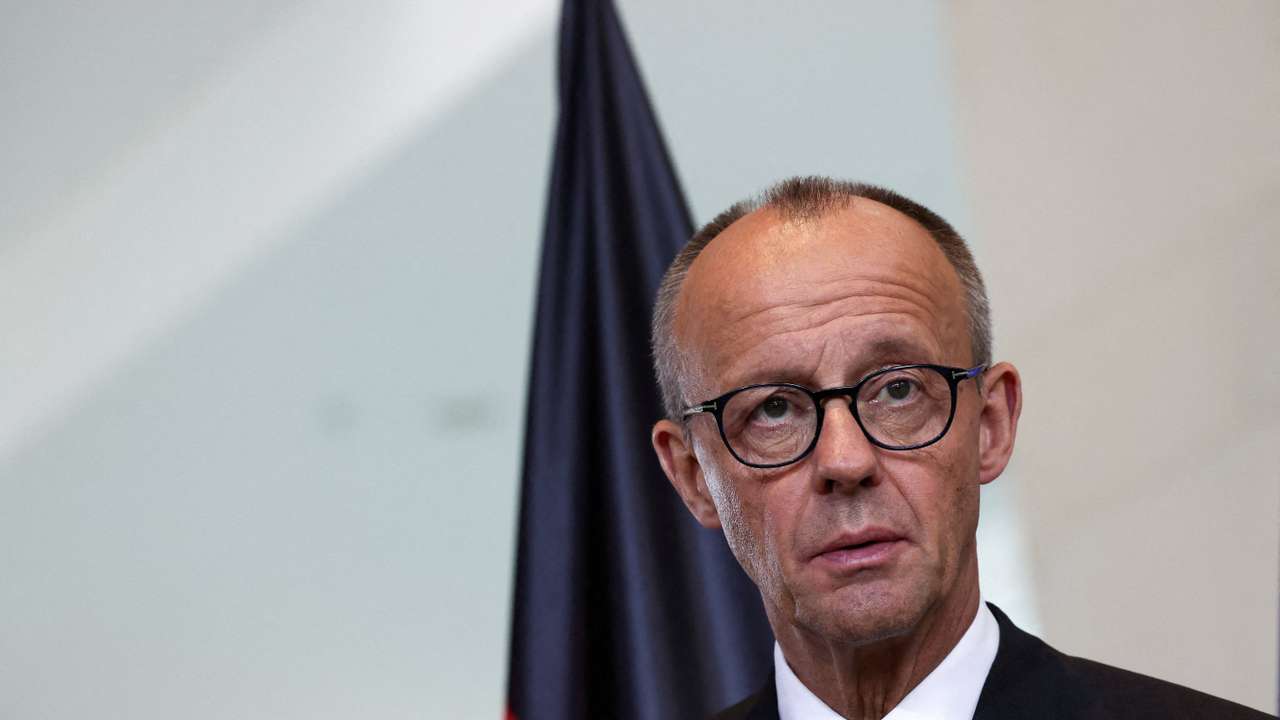 FILE PHOTO: Germany's Merz meets Jordan's King Abdullah in Berlin