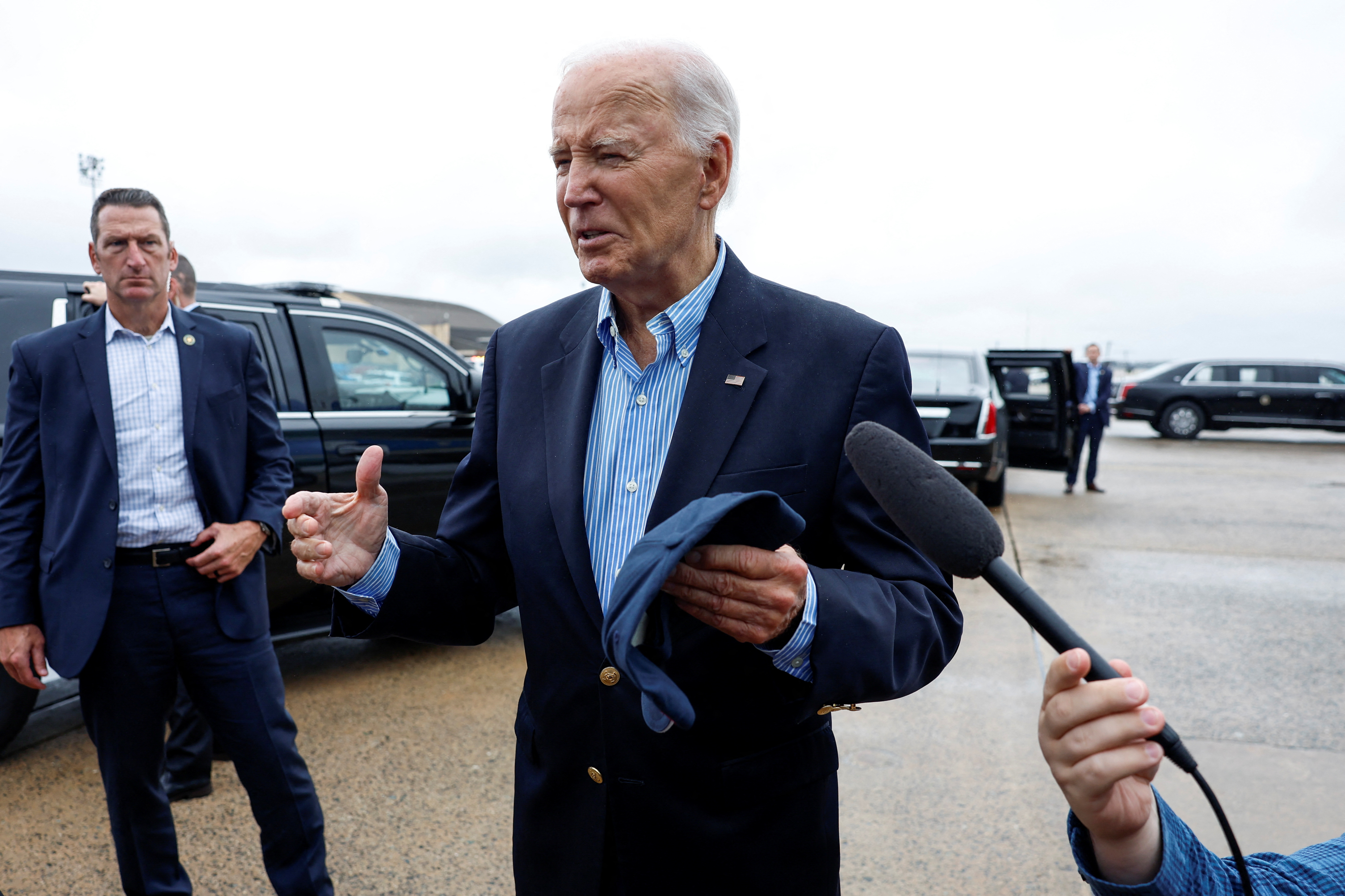 U.S. President Biden boards Air Force One en route to North and South Carolina, at Joint Base Andrews