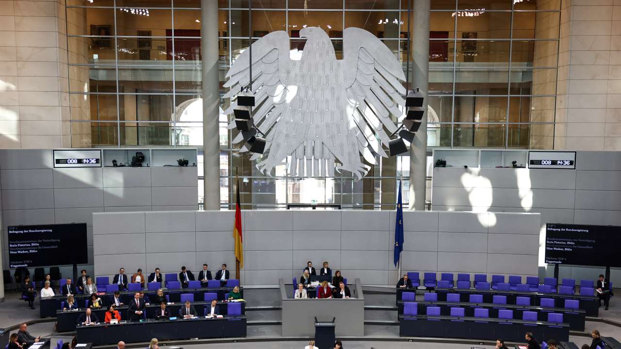 Session of the lower house of parliament Bundestag in Berlin
