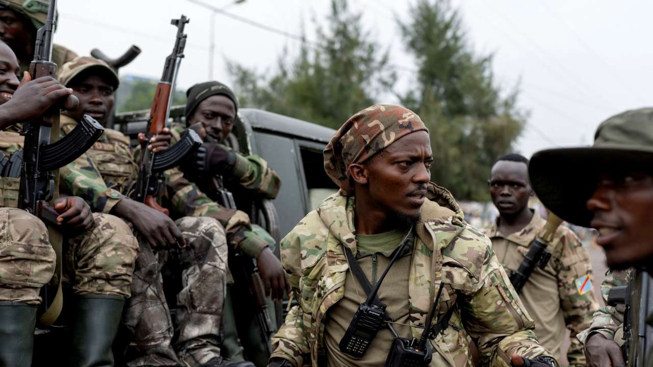 Members of the M23 rebel group in Goma