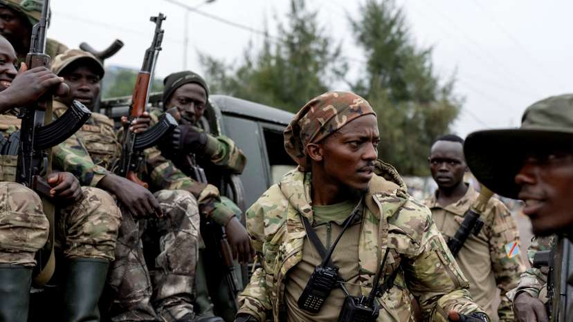 Members of the M23 rebel group in Goma