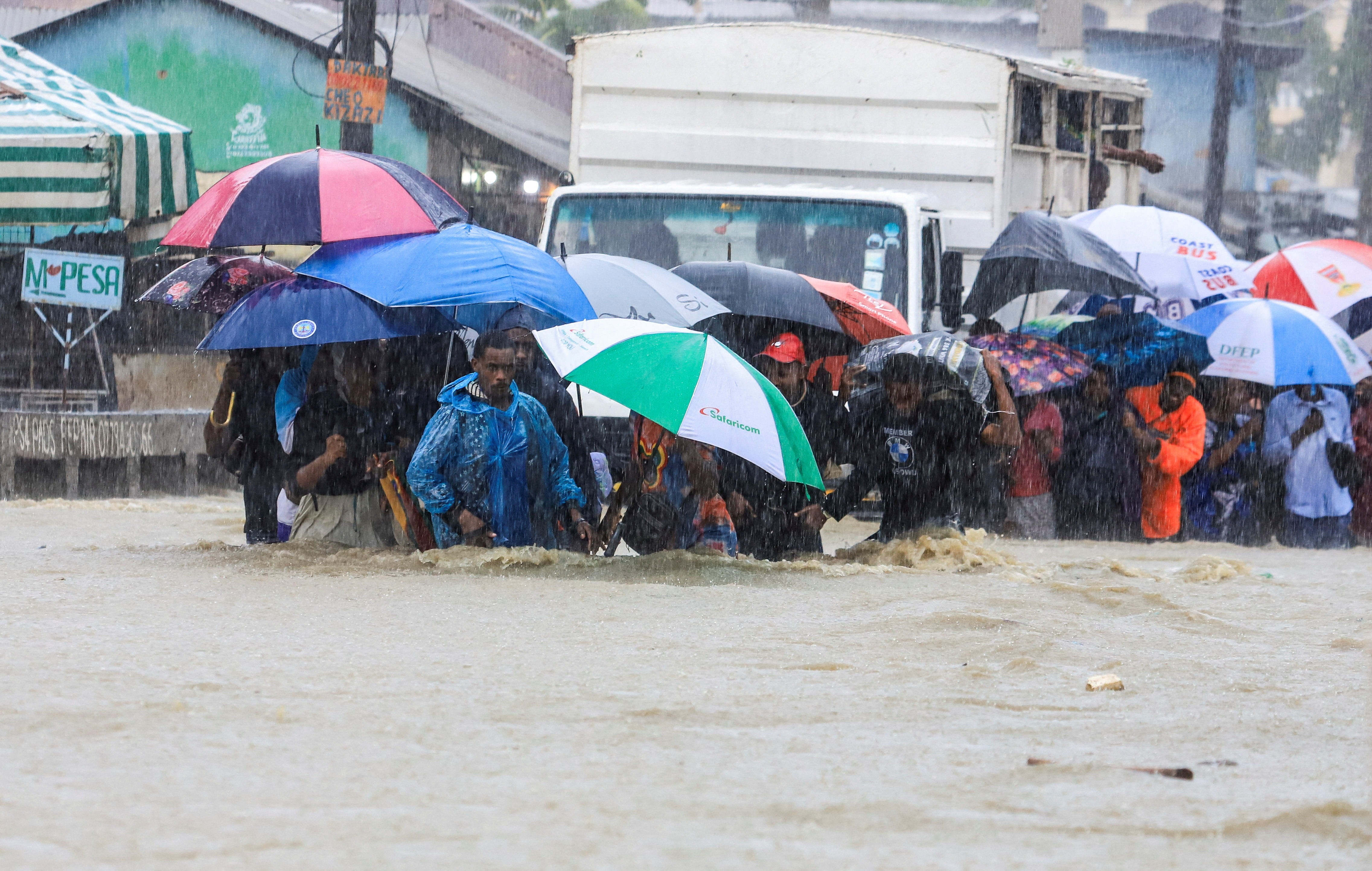 FILE PHOTO: Floods following heavy rains in Kisauni district of Mombasa