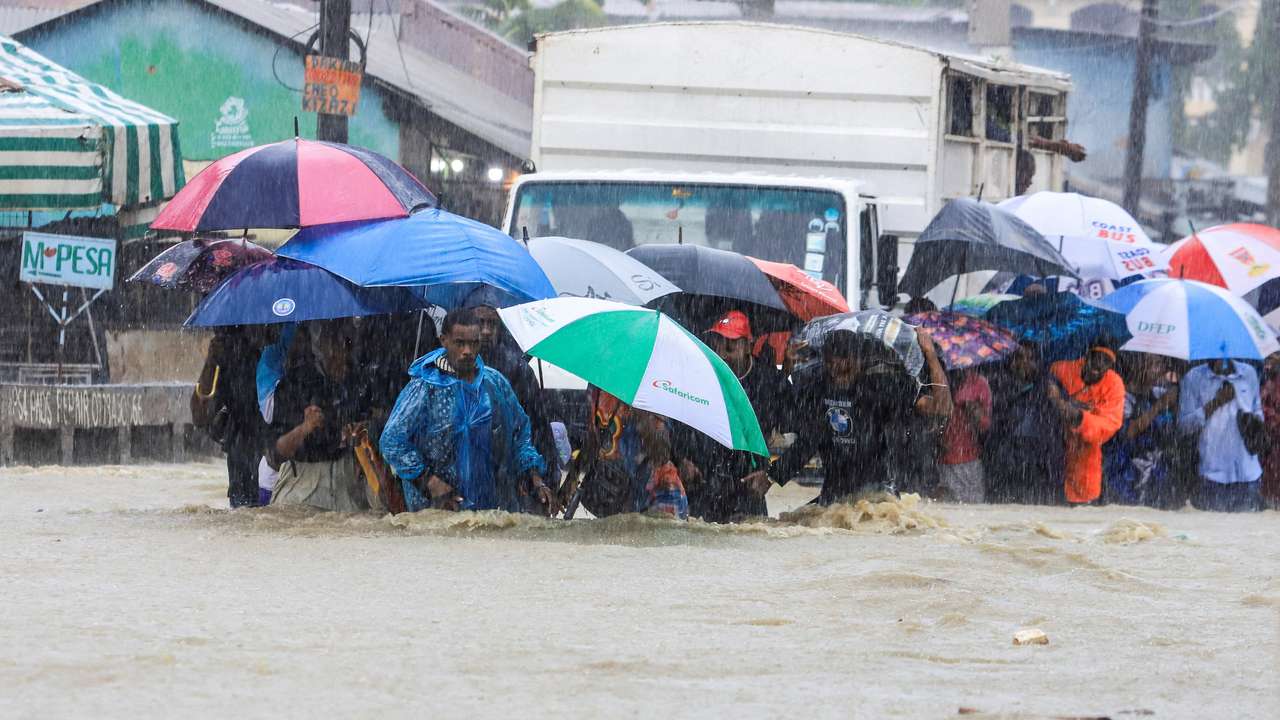 FILE PHOTO: Floods following heavy rains in Kisauni district of Mombasa