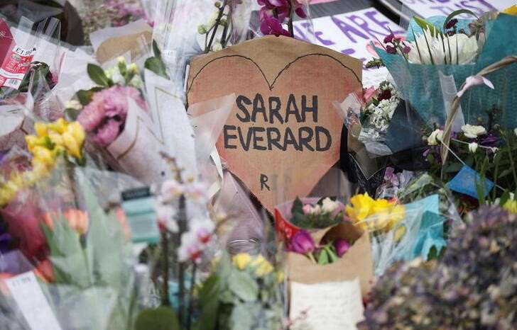 FILE PHOTO: Memorial site at the Clapham Common Bandstand, following the kidnap and murder of Sarah Everard, in London