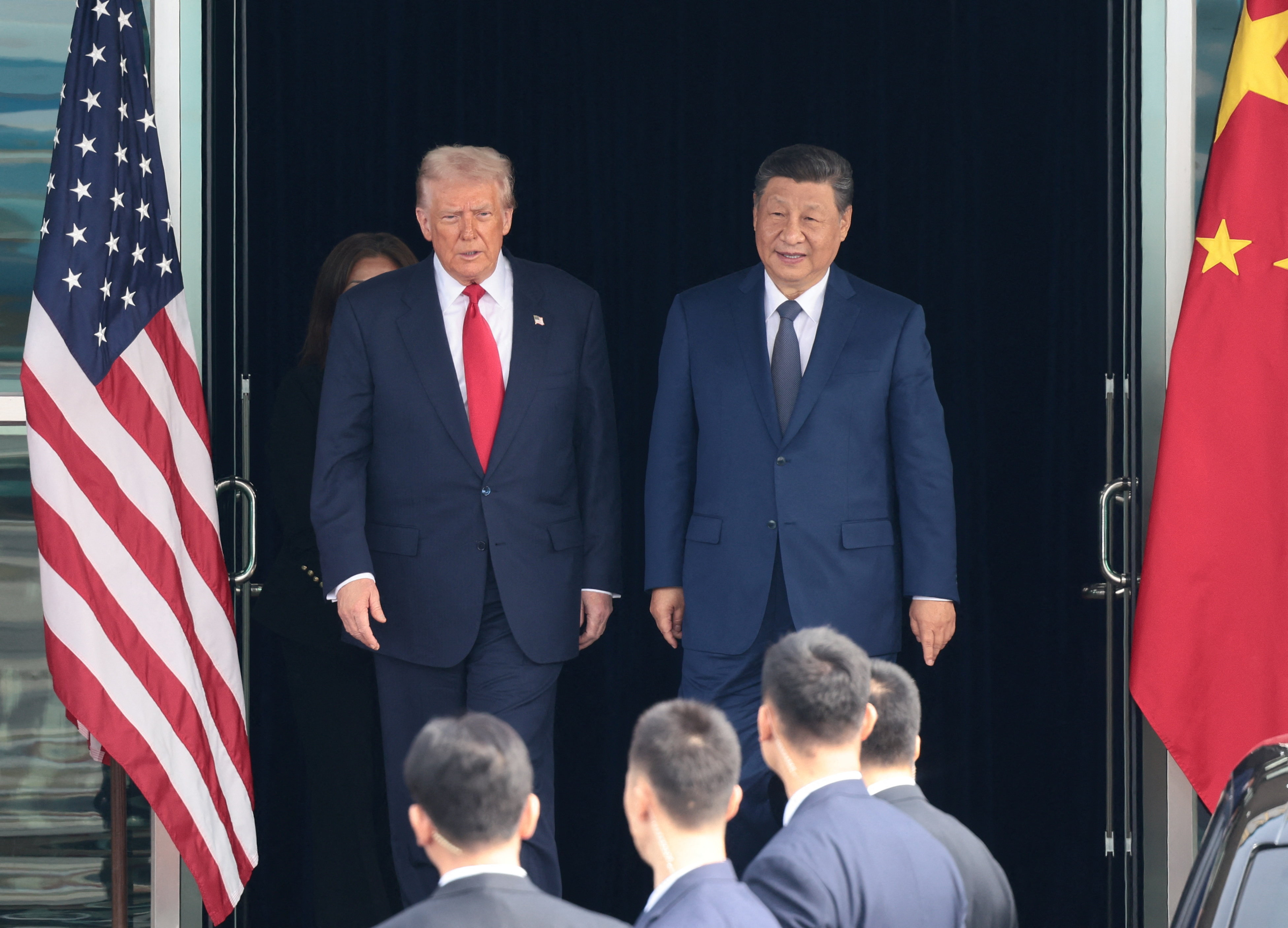U.S. President Donald Trump meets with Chinese President Xi Jinping on the sidelines of the APEC summit, in Busan