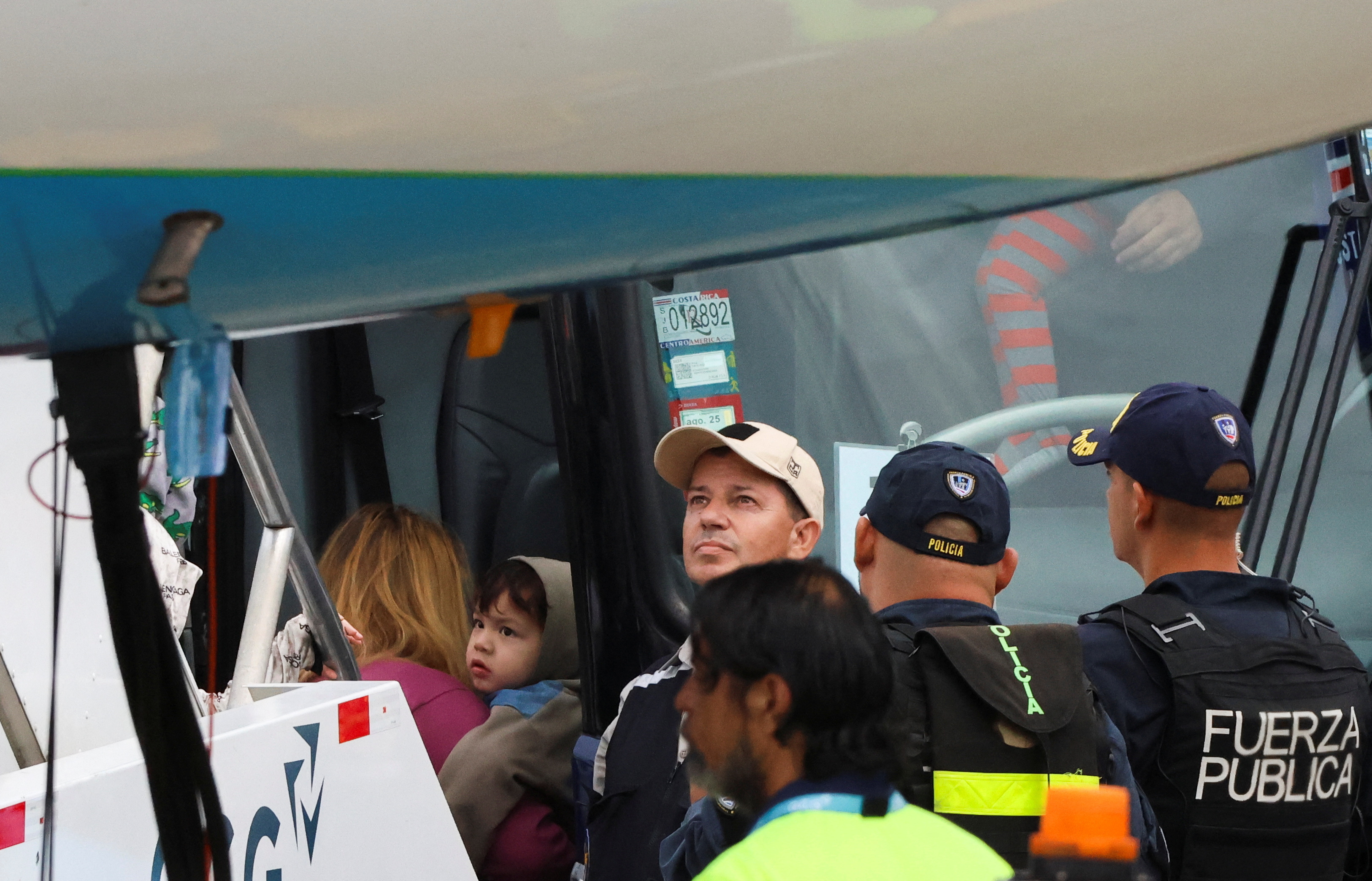 Migrants arrive in Costa Rica on a deportation flight from the U.S.