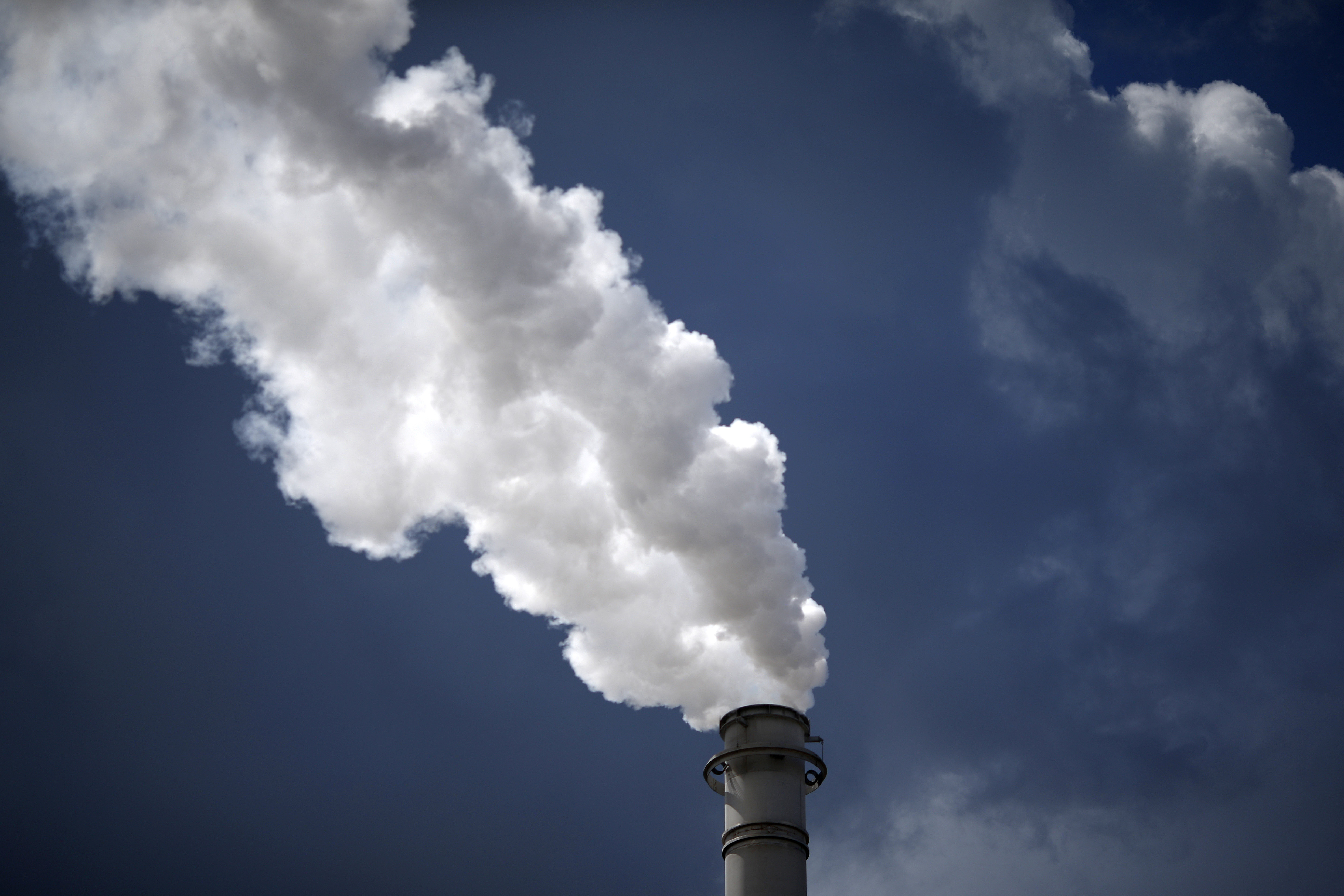 Steam is released from a CITGO refinery in Sulphur