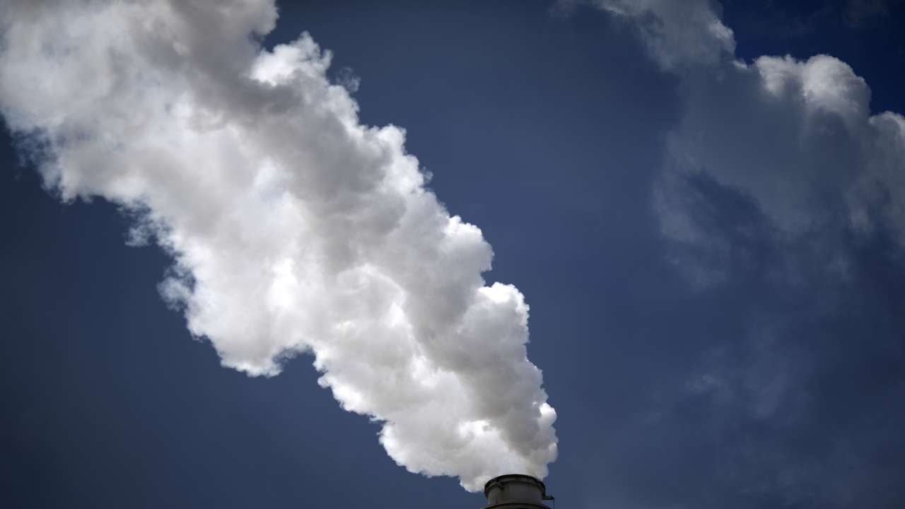 Steam is released from a CITGO refinery in Sulphur