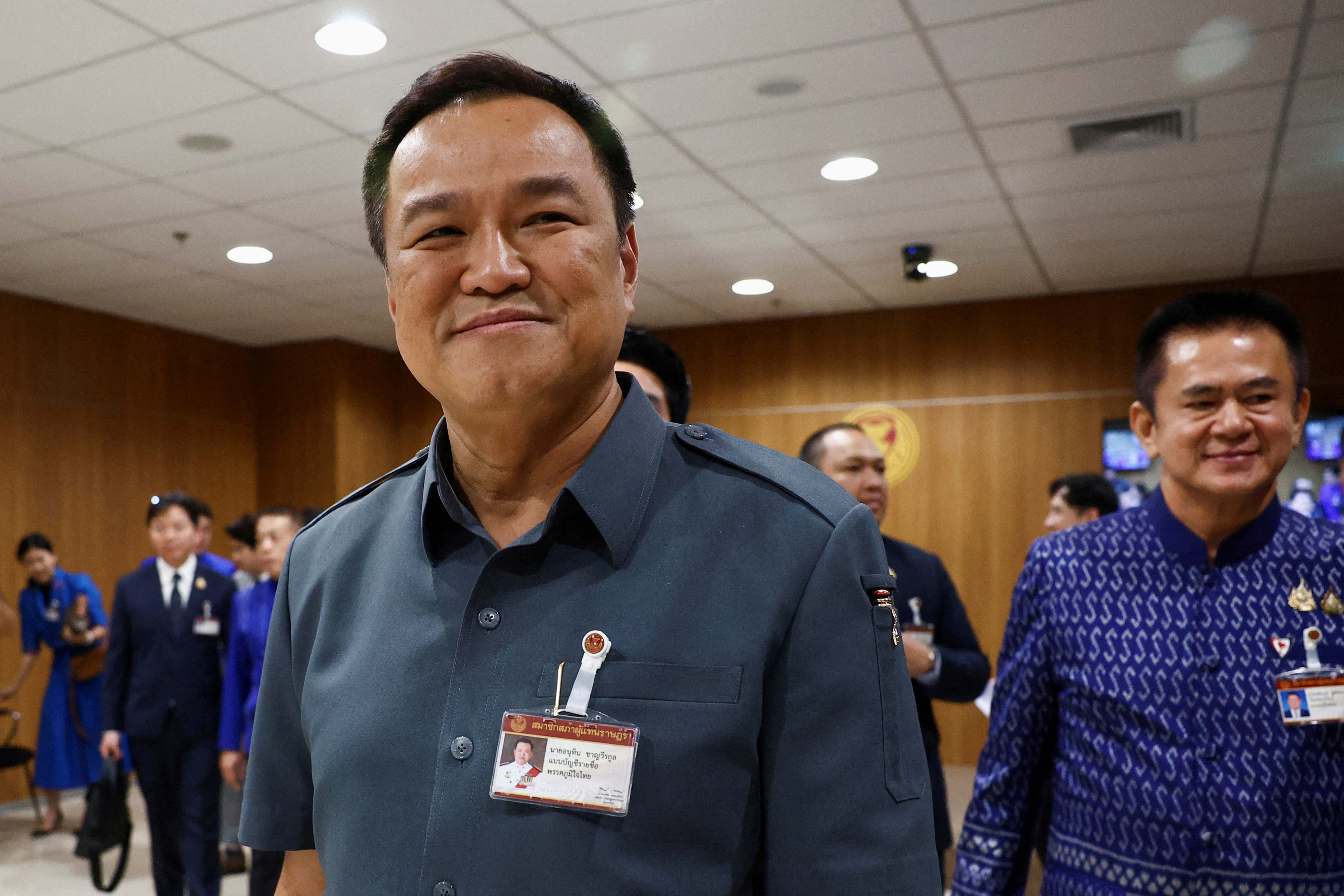 FILE PHOTO: Anutin Charnvirakul, Bhumjaithai Party's leader, in Bangkok