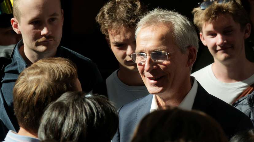 Jens Stoltenberg on the election campaign trail in Oslo