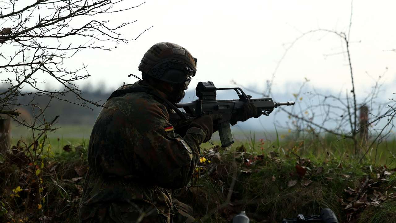 German army displays new military training