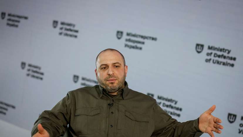 Ukraine's Defence Minister Umerov speaks during an interview in Kyiv