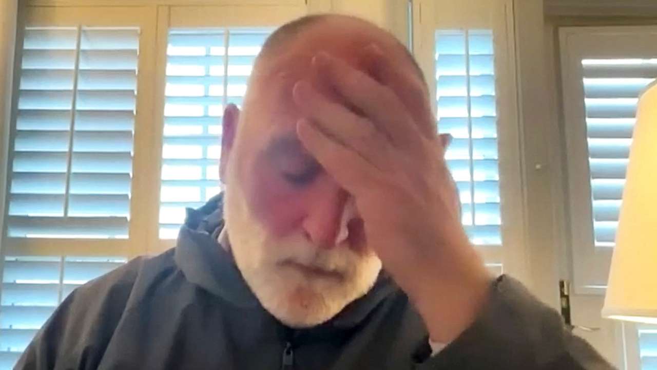 World Central Kitchen founder Chef Jose Andres participates in an online Reuters interview from Eastern Shore, Maryland