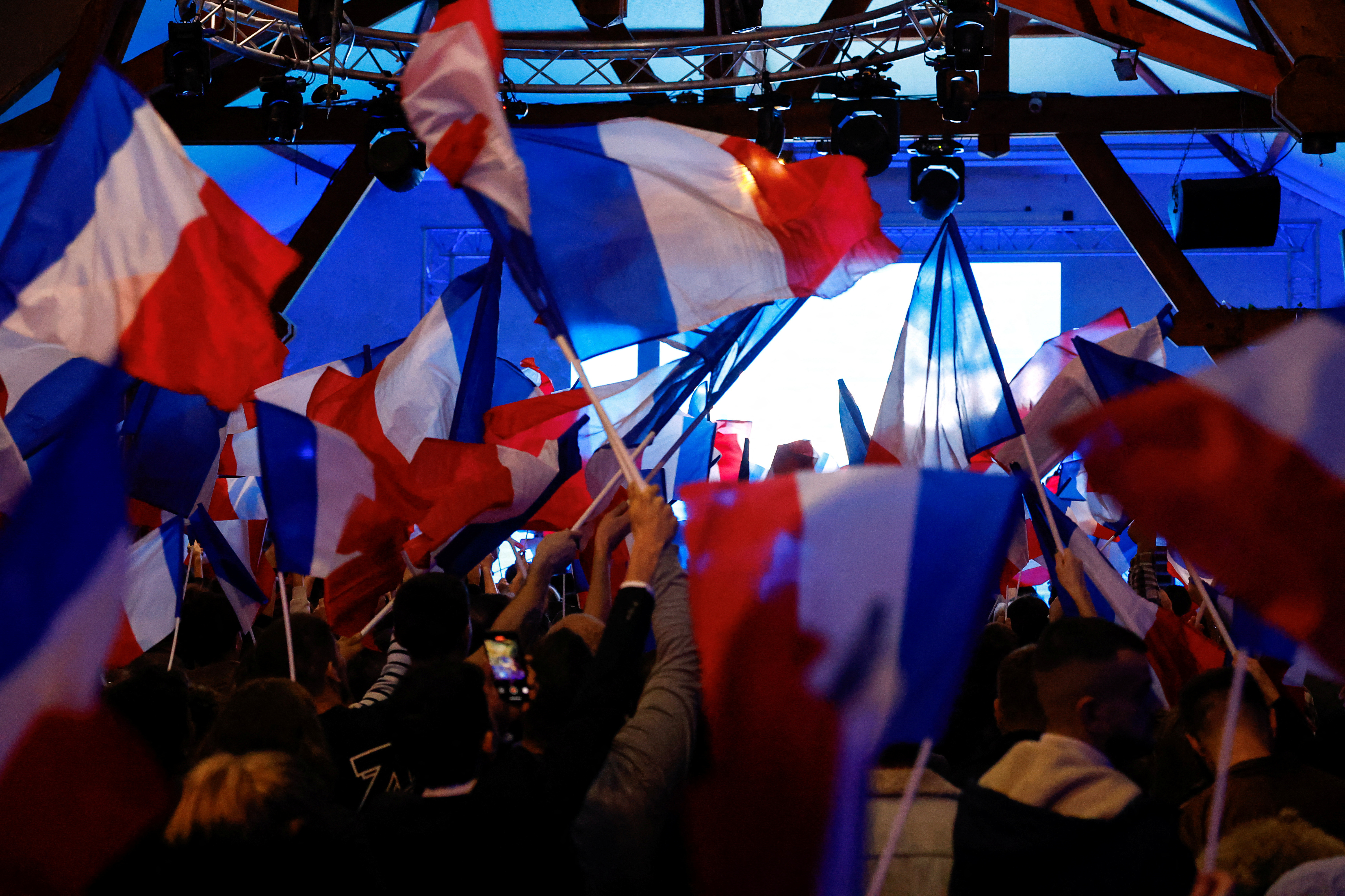 Political rally of RN leaders Marine Le Pen and Jordan Bardella in Etrepagny