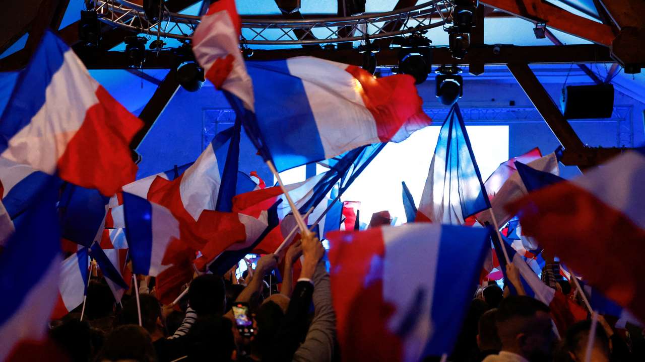 Political rally of RN leaders Marine Le Pen and Jordan Bardella in Etrepagny