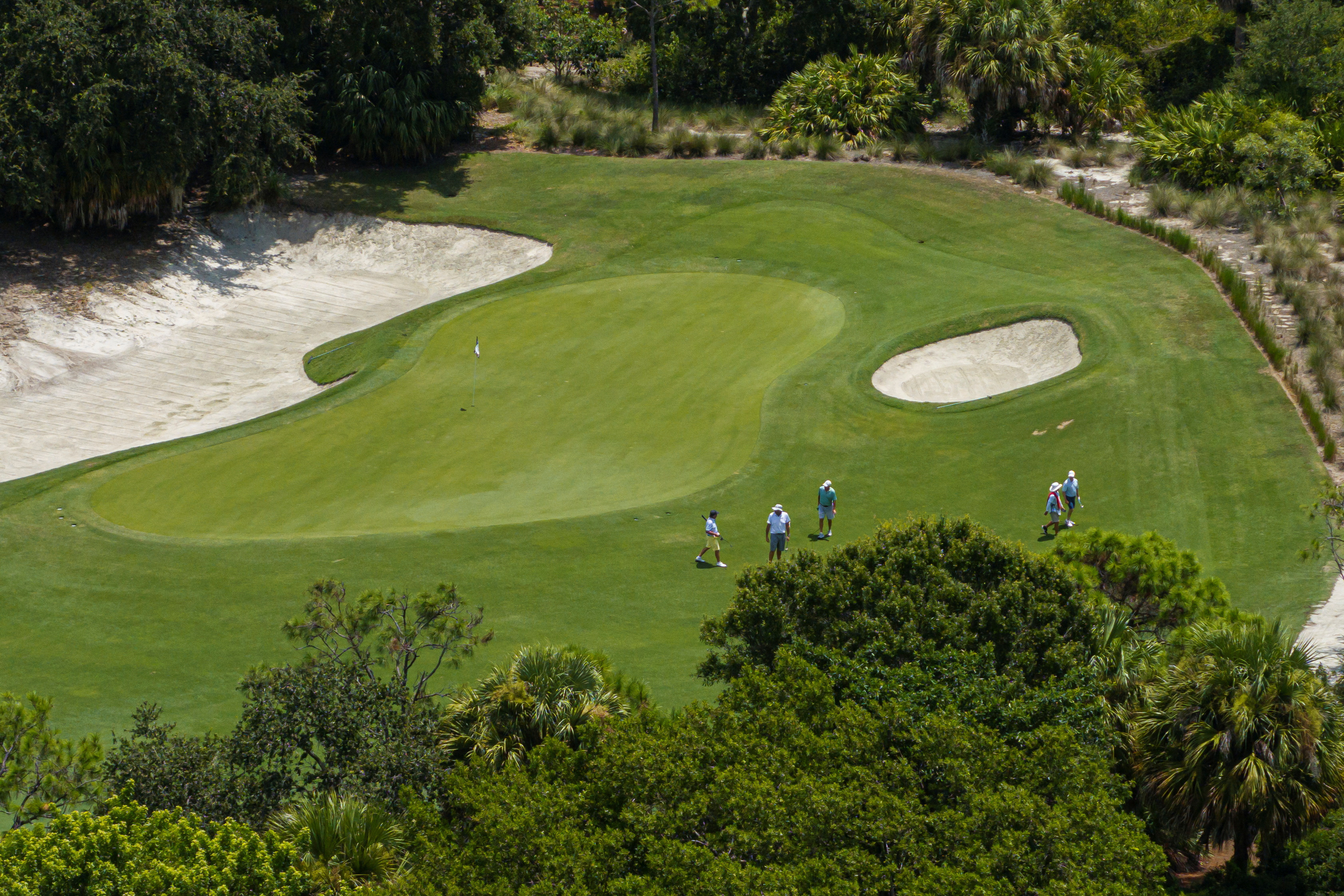 A drone view shows Trump National Golf Club in Jupiter