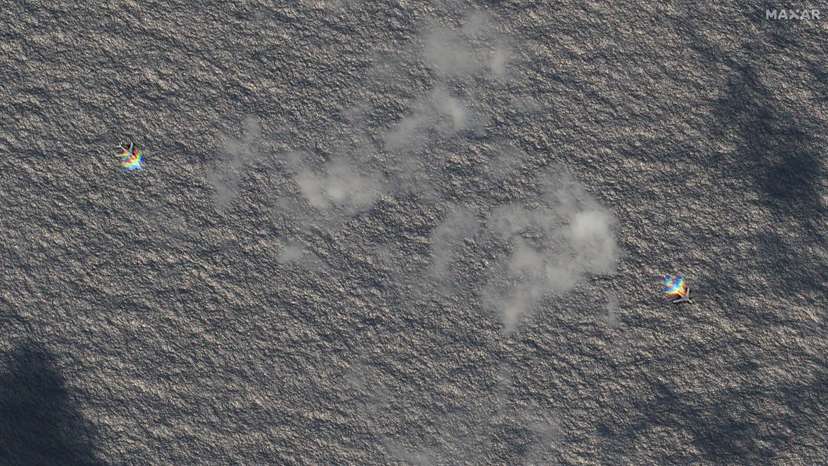 Chinese H-6 bombers fly east of the disputed Scarborough Shoal in the South China Sea