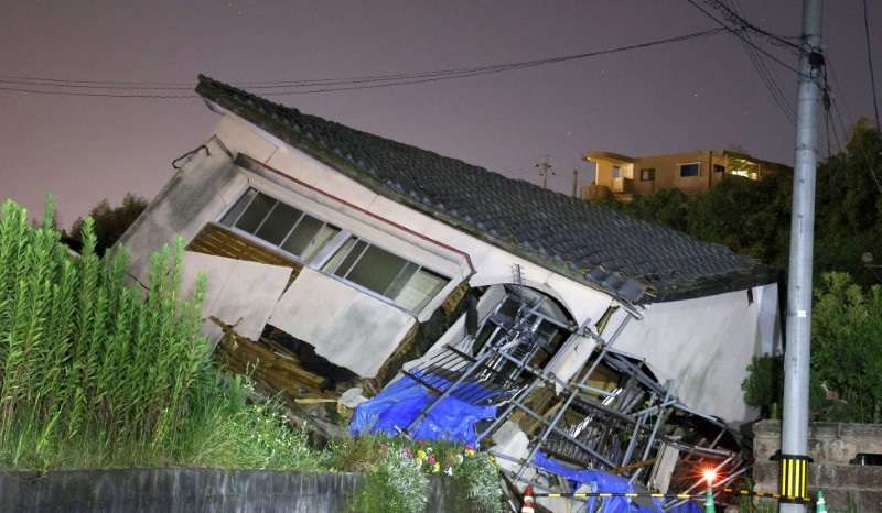Earthquake in southwestern Japan