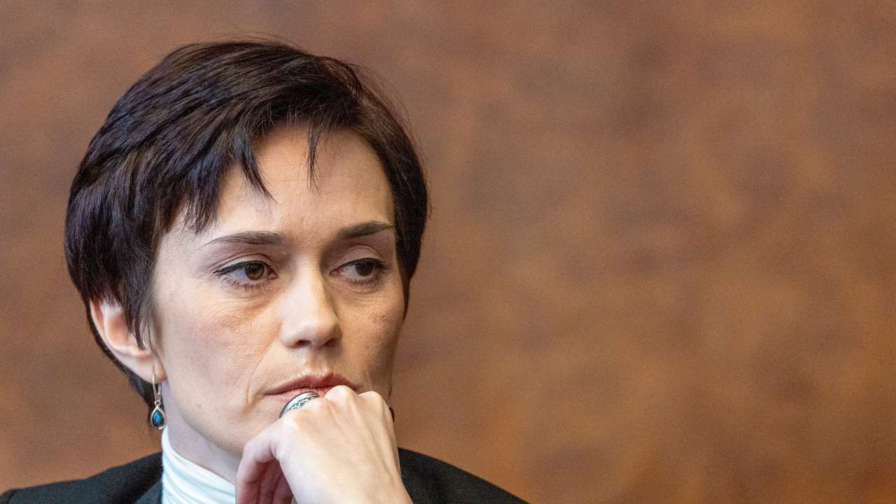 Human rights activist and wife of prisoner Vladimir Kara-Murza, Evgenia Kara-Murza attends an ACANU briefing in Geneva