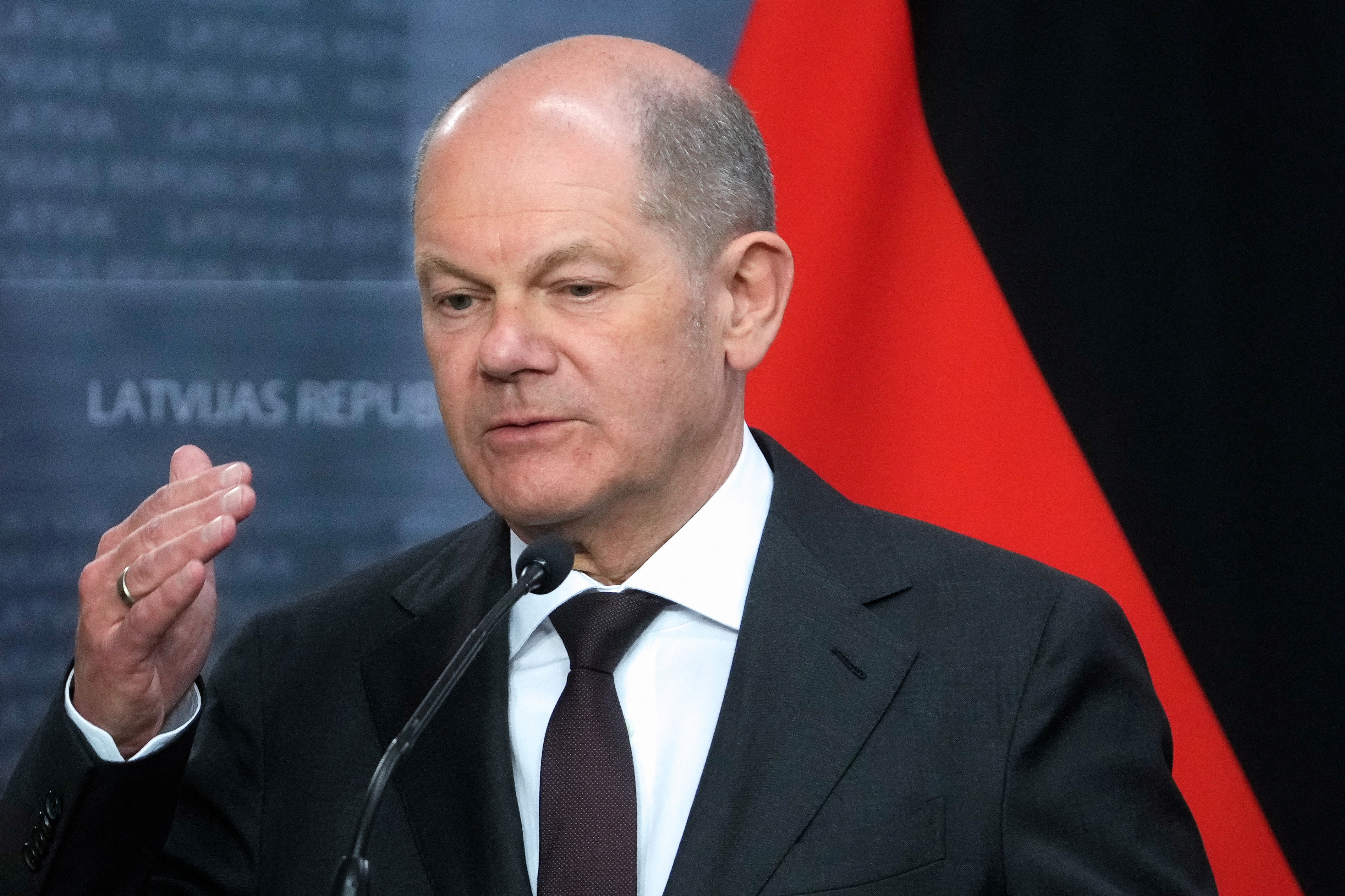 German Chancellor Scholz visits Latvia