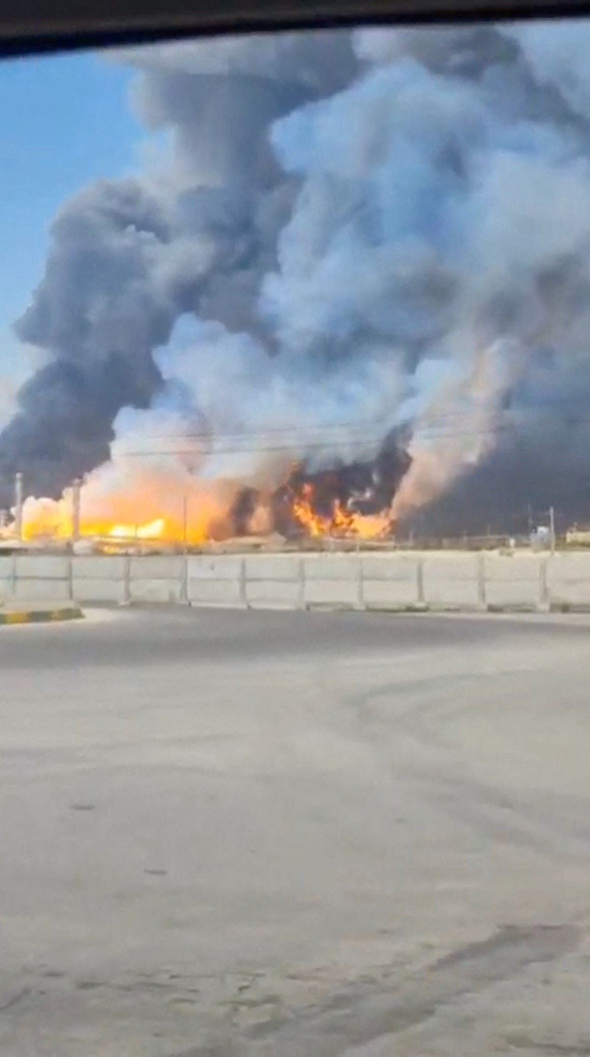 Smoke and fire rise near the South Pars gas field following an attack