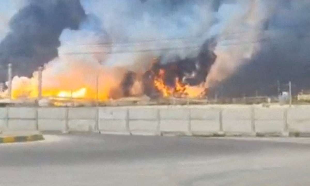 Smoke and fire rise near the South Pars gas field following an attack