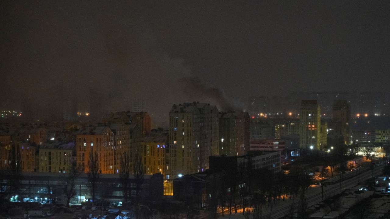 Russian missile and drone strike in Kyiv