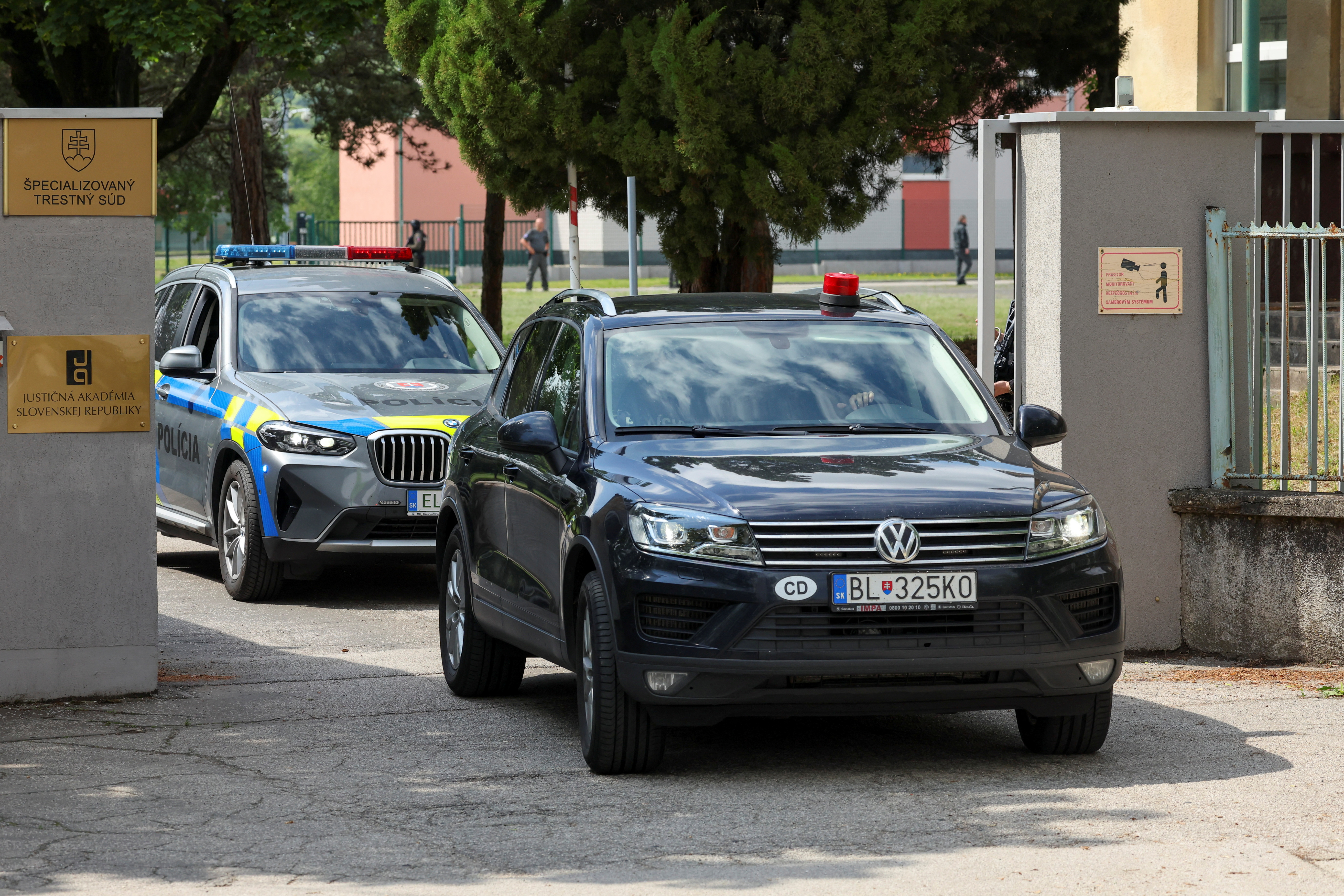 Juraj C., suspect in attack on Slovak PM Fico, is transferred by police to a Special Court for his hearing, in Pezinok