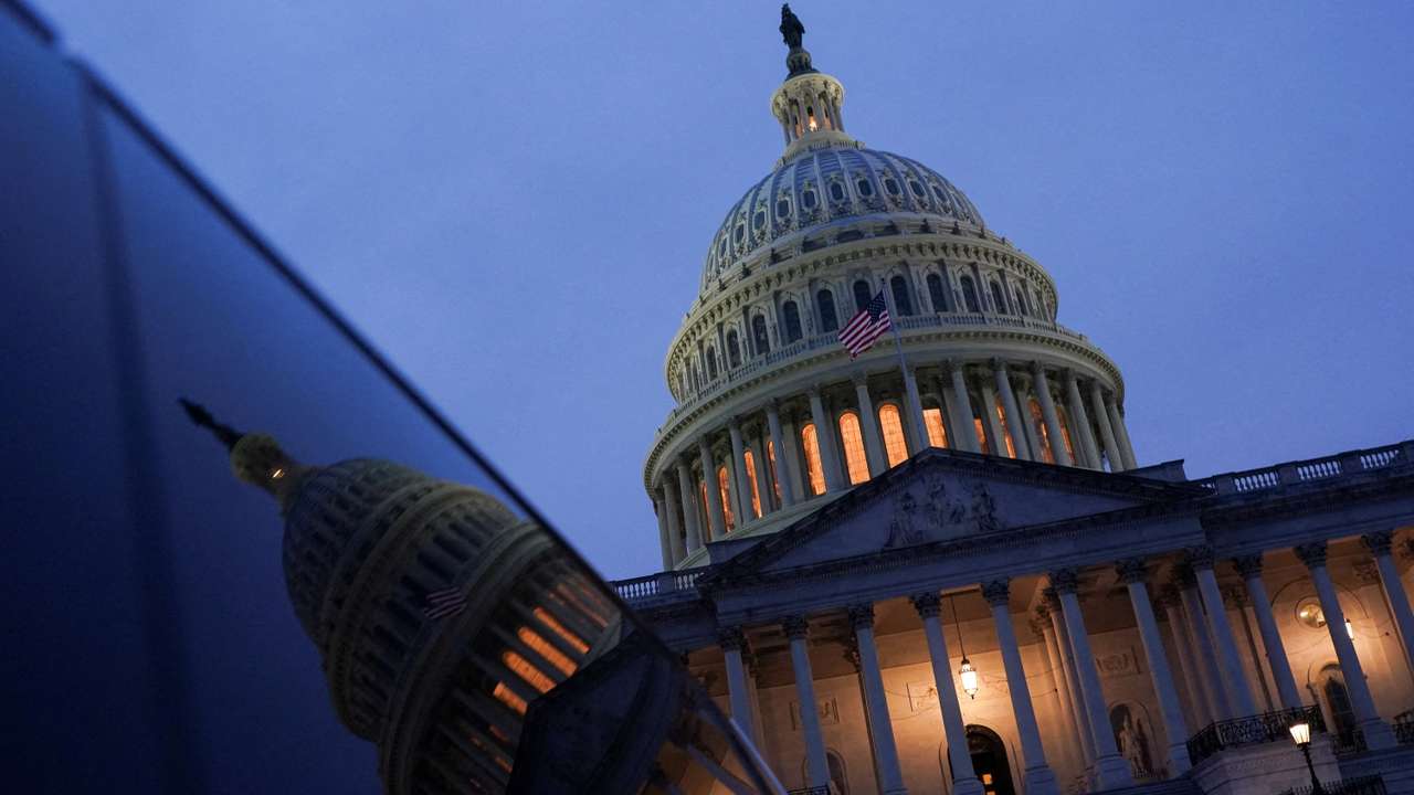 A view of the U.S Capitol dome, in Washington