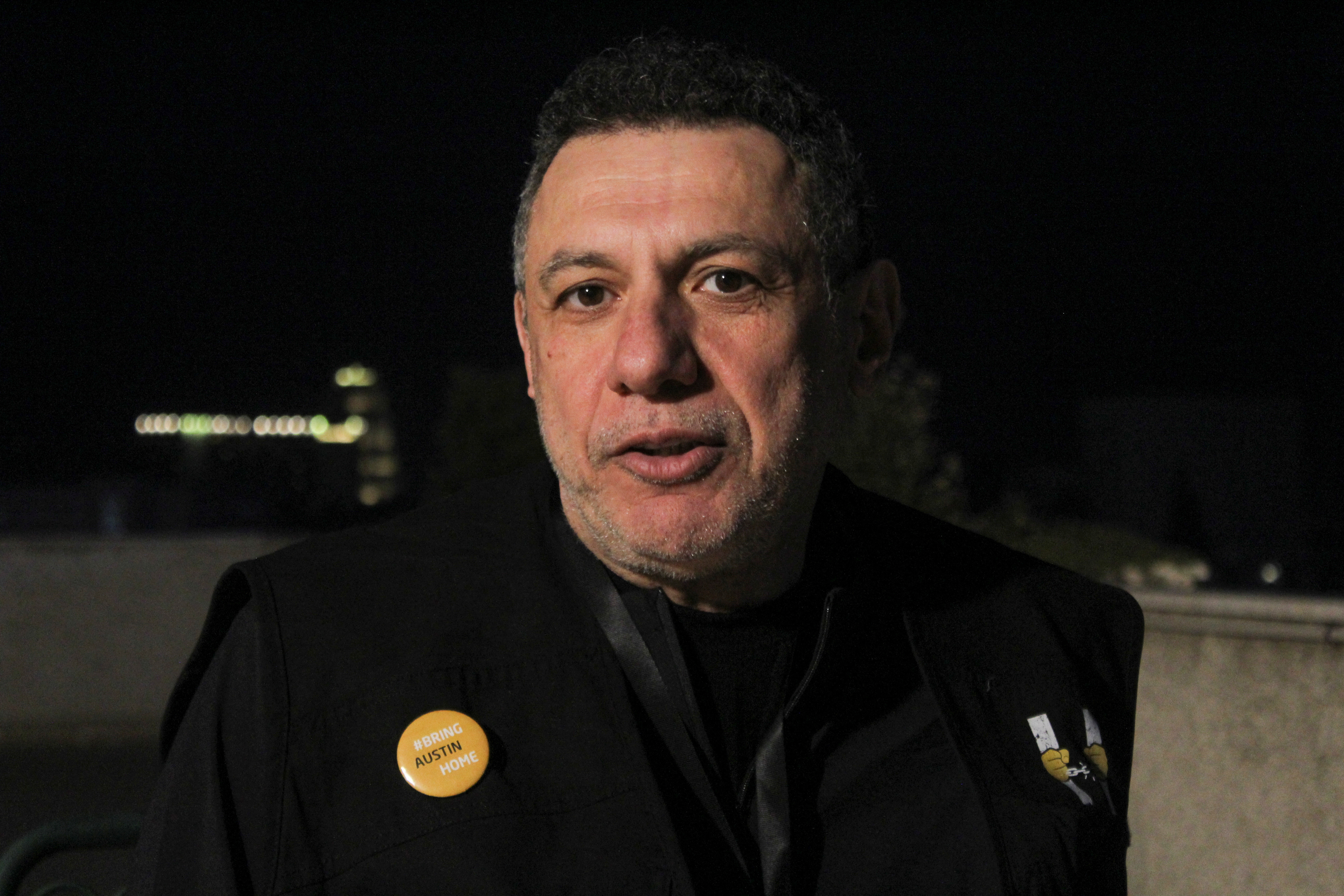 Nizar Zakka president of Hostage Aid Worldwide organization during an interview with Reuters in Damascus
