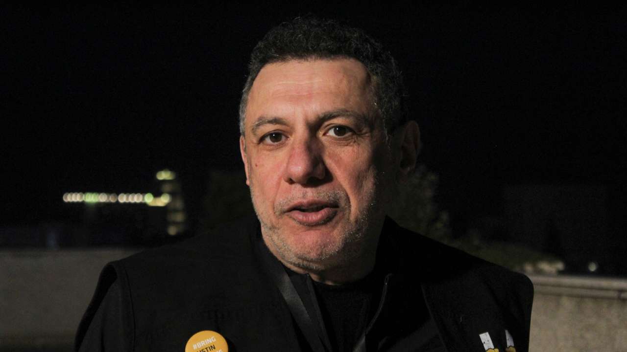 Nizar Zakka president of Hostage Aid Worldwide organization during an interview with Reuters in Damascus